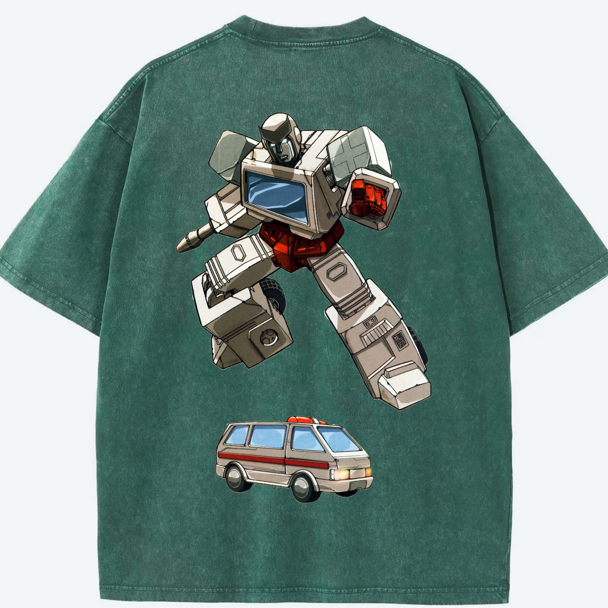 （画像用）  綿100% ヴィンテージ風 半袖Tシャツ（背面プリント）